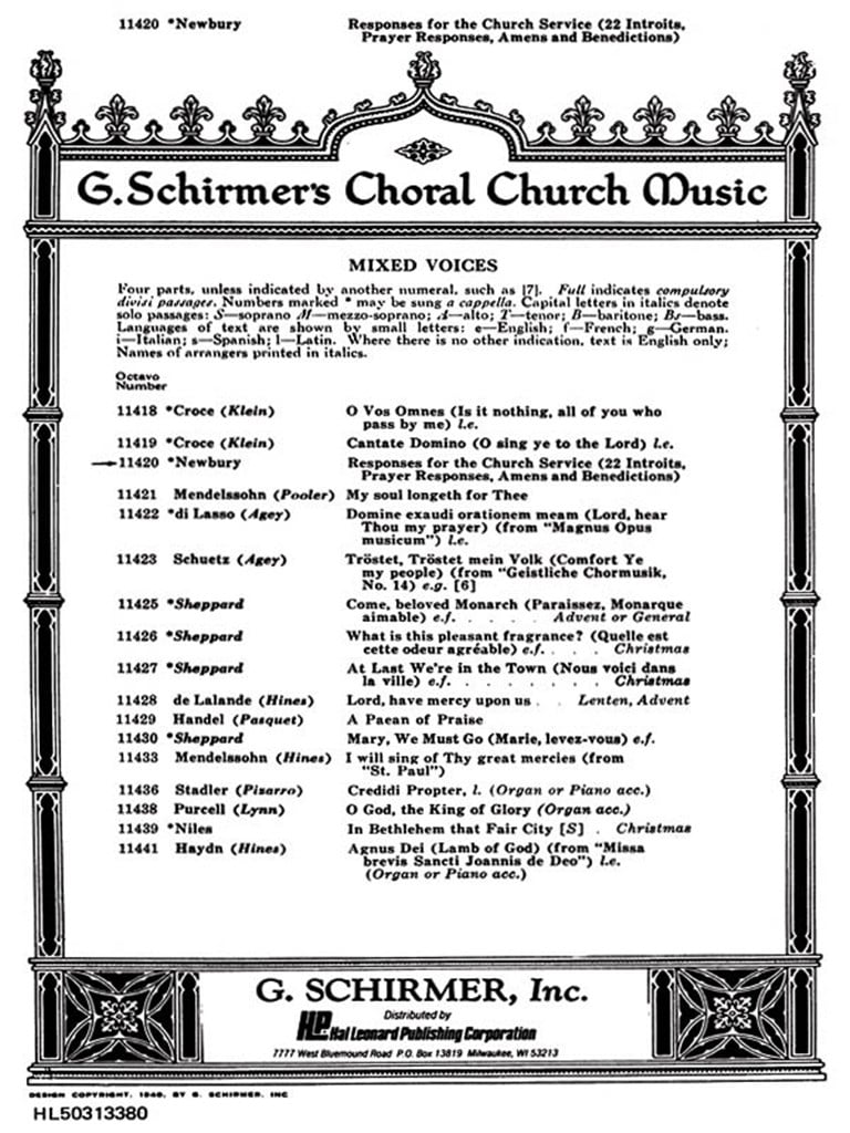 Responses For Church Services